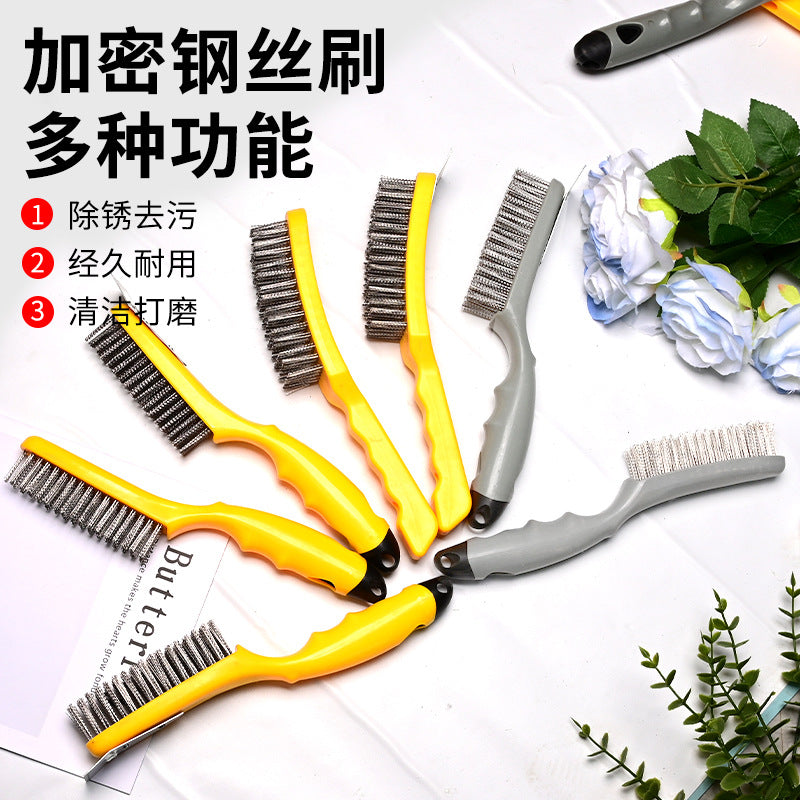 Stainless Steel Wire Brush Set for Industrial and Home Cleaning, Rust Removal, and Polishing