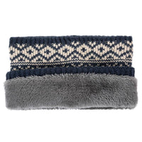 Fleece Lined Knitted Neck Warmer for Winter, Unisex Thermal Scarf