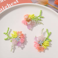 DIY Dopamine Floral Cluster Beaded Hair Accessories & Earrings Material