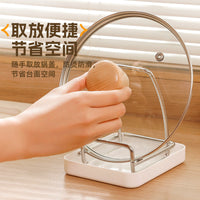 304 Stainless Steel Countertop Pot Lid Holder for Kitchen