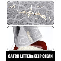 Cat Litter Box Mat, Soft Honeycomb Double Layer, Easy Clean, Waterproof, Non-slip, Litter Trapping Pad for Floor Protection