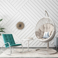 Rattan Woven Egg Chair Swing for Indoor Outdoor Balcony