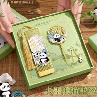 Panda Metal Tassel Bookmark Gift Set for Students and Souvenirs