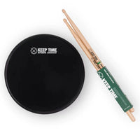 Keeptime 10-inch Double-Sided Practice Drum Pad with Zero and High Rebound