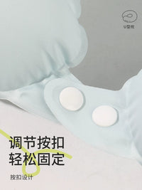 Grizzly Summer Cooling Ice Silk Inflatable Travel Pillow U-Shaped Neck Pillow
