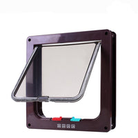 Pet Cat Dog Flap Door with 4-Way Locking for Free Entry and Exit Control