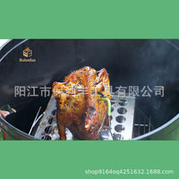 3-in-1 Smoker Grill Outdoor Patio BBQ Wood Burning Portable Charcoal Stove