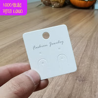 Earring Display Cards White Cardboard Jewelry Packaging for Stud Earrings, Ear Clips, 925 Silver Jewelry, Necklace Cards