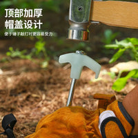 Heavy-Duty Luminous Tent Stakes for Outdoor Camping and Canopies, Enhanced Windproof Steel Ground Pegs