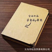 DIY Loose-Leaf A4/B5 Album Notebook with Kraft Paper Pages for Students, Growth Commemorative Scrapbook