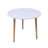 Eames Style Round Solid Wood Dining Table for Small Spaces