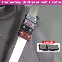 Rhinestone Car Seat Belt Adjuster Clip (2-Pack)