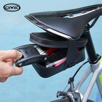 CXWXC Waterproof Bike Saddle Bag with Quick Release Knob, Under Seat Pack for Cycling Tools & Accessories
