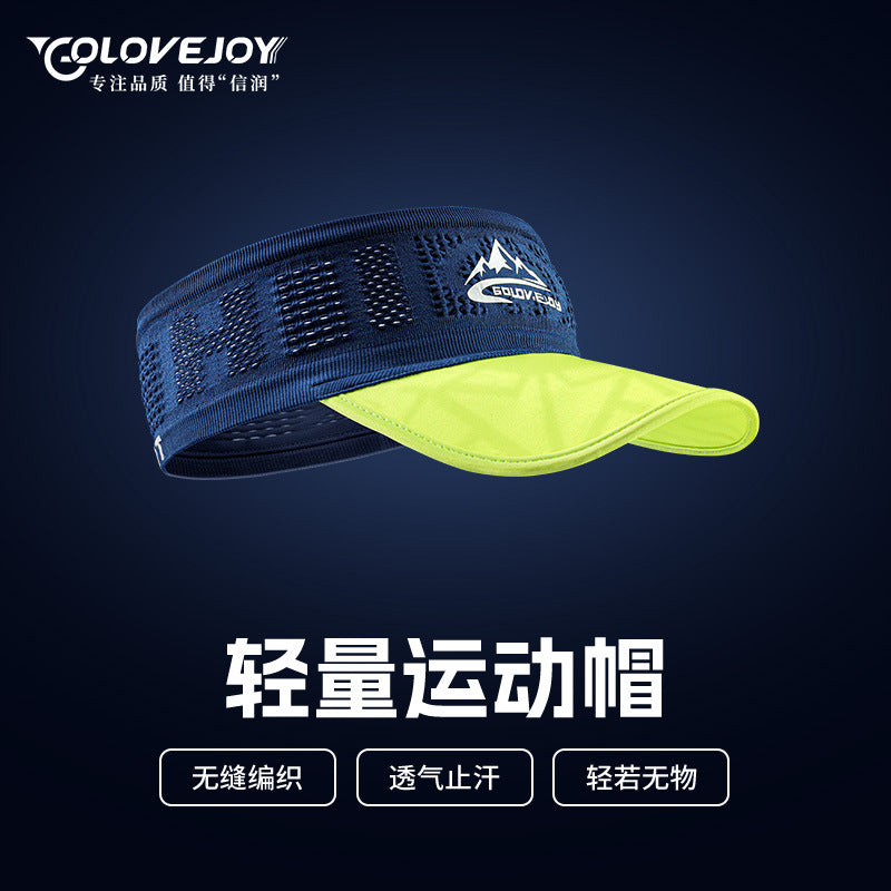 Unisex Marathon Running Visor Hat / Headband, Breathable Quick-Dry Sun Protection for Sports Training