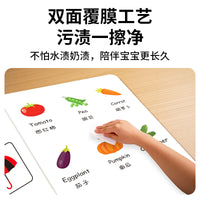 Baby Early Education Cognitive Folding Screen Game Toy Double-Sided Cartoon Educational Learning Card for Kids Room