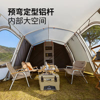 Lansheng Tunnel Tent Large Outdoor Camping Equipment Family Overnight Rainproof