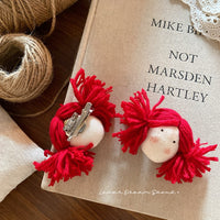 Korean Ins Style Red New Year Christmas Brooch for Girls, Cute Cartoon Sweet Clothes Accessory