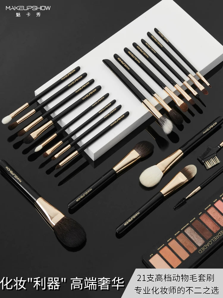 Meikashow 21-Piece Professional Makeup Brush Set for Foundation, Blush, Eyeshadow, Concealer
