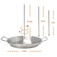 Stainless Steel Vertical Roaster with Detachable Brushes, Mat, Gloves, Oil Bottle, and Hooks