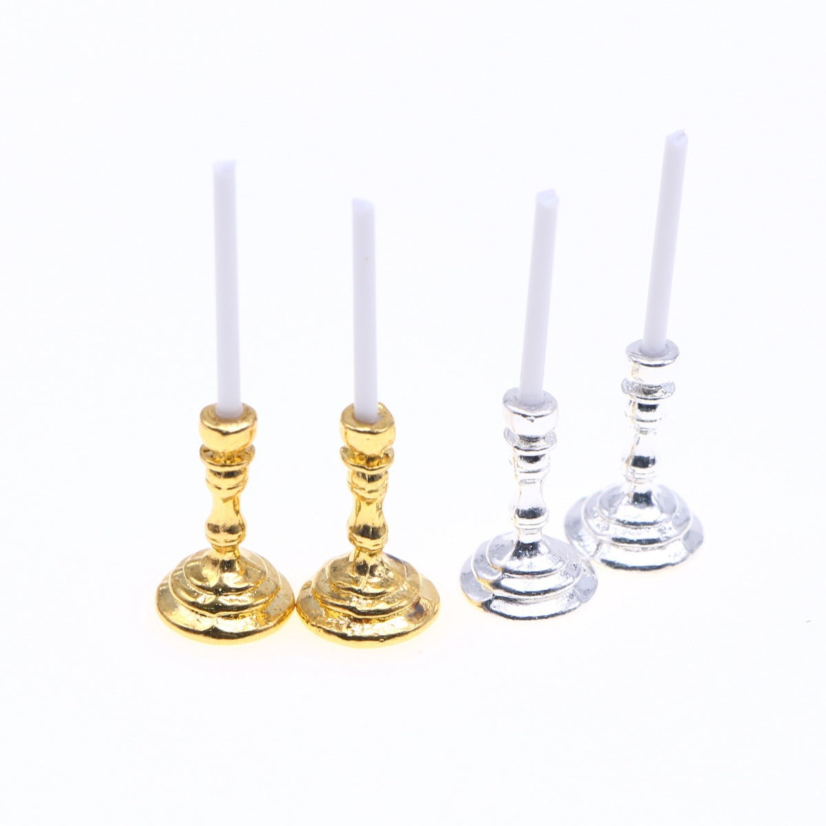 Dollhouse Miniature Candelabra Ornament for OB11 Micro Scene Decor