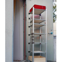 Minimalist Aluminum Profile Display Cabinet Multi-layer Shoe Bag Display Rack with Wheels
