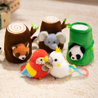 Cute Parrot Series Plush Toy Shoulder Stand Bird Tree Nest Doll Hand Slap Circle Bag Pendant