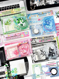 Anime Manga Style DIY Ita Bag Material Set with Ribbon, Stickers, and Background Paper
