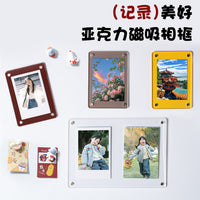Acrylic Photo Frame Refrigerator Magnet for Instax Photos