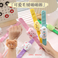 Cartoon Plush Animal Snap Bracelet for Kids - DIY Decorative Wristband Toy