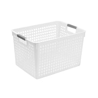 Rectangular Plastic Storage Baskets for Kitchen Pantry Organization, Snack & Toy Bins