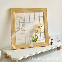 Wall-Mounted Wooden Grid Trellis for Balcony Plants & Decor