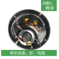 Outdoor Charcoal Grill Set for Home Use - Round BBQ Smoker for Indoor and Outdoor Grilling