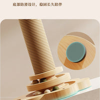 Sisal Cat Scratching Post with Teasing Toy and Climbing Frame