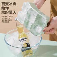 Food Grade Large Ice Cube Tray Soft Silicone with Lid Freezer Ice Making Box Household High Capacity Refrigerator DIY Big Ice Mold