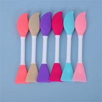 Dual-Ended Silicone Facial Cleansing and Makeup Brush