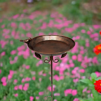 Vintage Iron Art Bird Feeder Bath for Outdoor Garden
