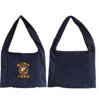 Navy Blue Canvas Crescent Bag for Buddhist Practice