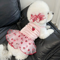 Pet Bowknot Princess Dress for Small Dogs & Cats - Breathable Summer Apparel