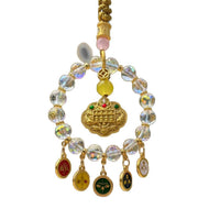 Crystal Five-Way God of Wealth Car Hanging Ornament with Gift Box