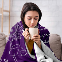 Post-Surgery Recovery Sunflower Fleece Blanket, Purple, 50x60 Inches
