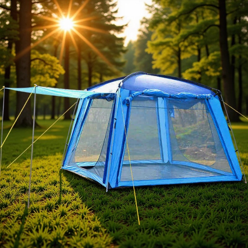 Outdoor Large Space Family Camping Tent with Mosquito Net and Waterproof Design