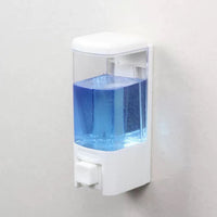 Manual Wall-Mounted Double Head Soap Dispenser, 2 x 500ml Clear ABS Plastic
