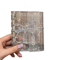 Glitter Bowknot Transparent M5 Binder Photo Album Diary Journal Card Holder