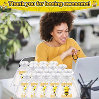 Cute Bee Party PVC Keychain with English Greeting Card Set