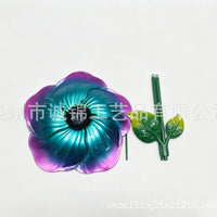 Lotus Leaf Metal Garden Stake for Outdoor Potted Plants