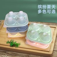 Diamond Ice Cube Tray Whiskey Ice Mold Large Capacity 4-Cavity Silicone Ice Maker with Lid Easy Release