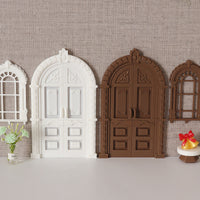 Miniature French Door Model for DIY Dollhouse Decor