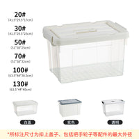 55L Clear Plastic Storage Box with Lid, Heavy-Duty Stackable Container with Handles for Home Organization