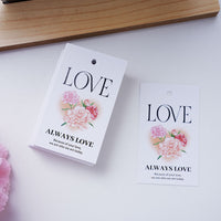 50-Pack Love Mother's Day Square Hanging Gift Tags with Message Card