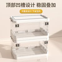 Foldable Storage Box with Wheels and Handle for Books and Supplies